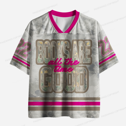 Pagewings Books Are All The Time Good Unisex Mesh Jersey