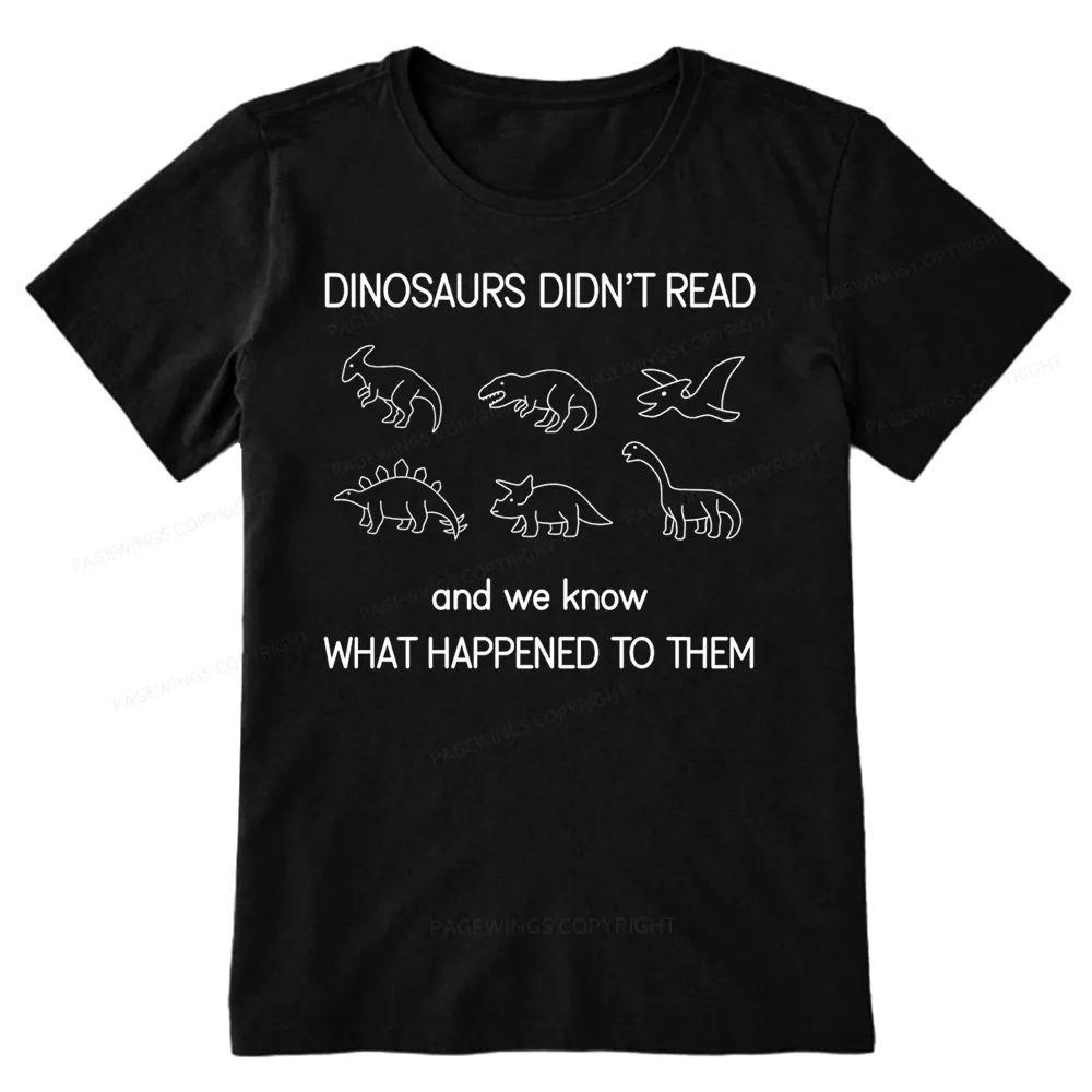 Pagewings Dinosaur Didn't Read Book Unisex Classic T-shirt