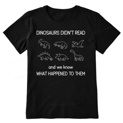 Pagewings Dinosaur Didn't Read Book Unisex Classic T-shirt