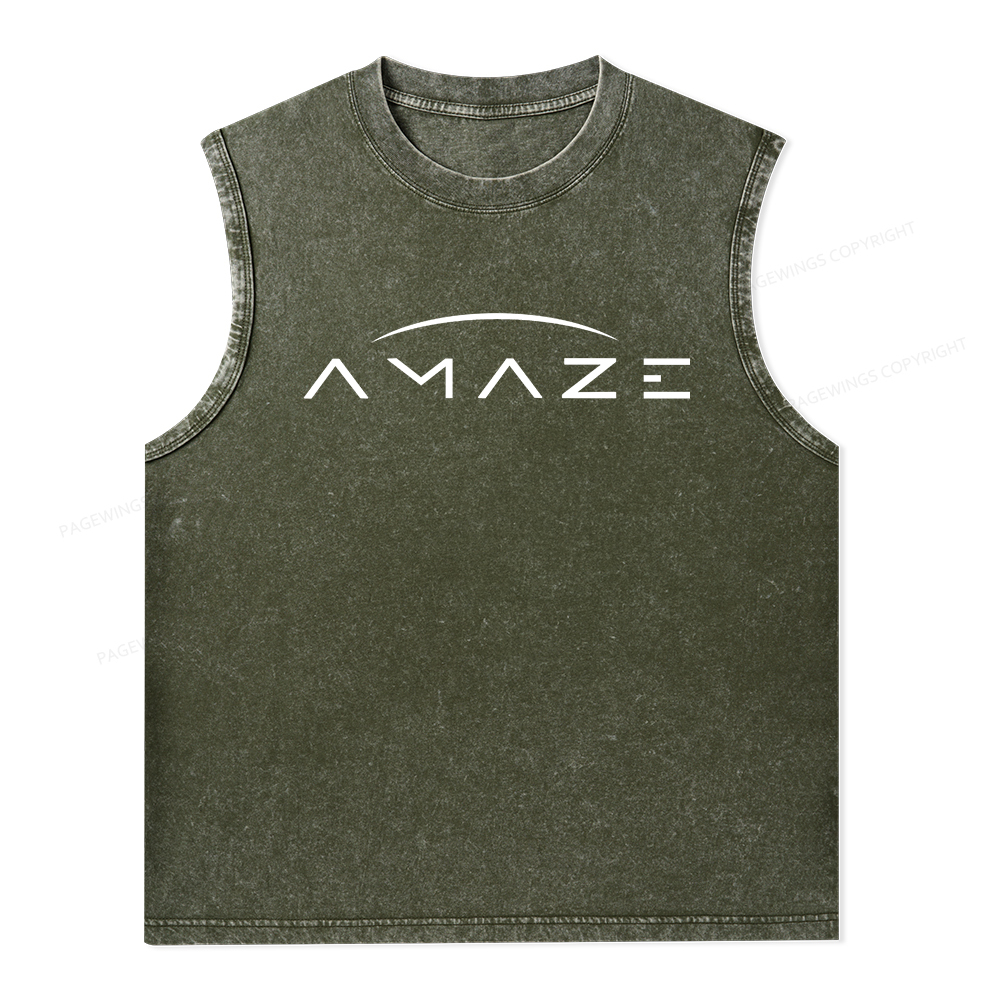 Pagewings Amaze Unisex Washed Tank Top