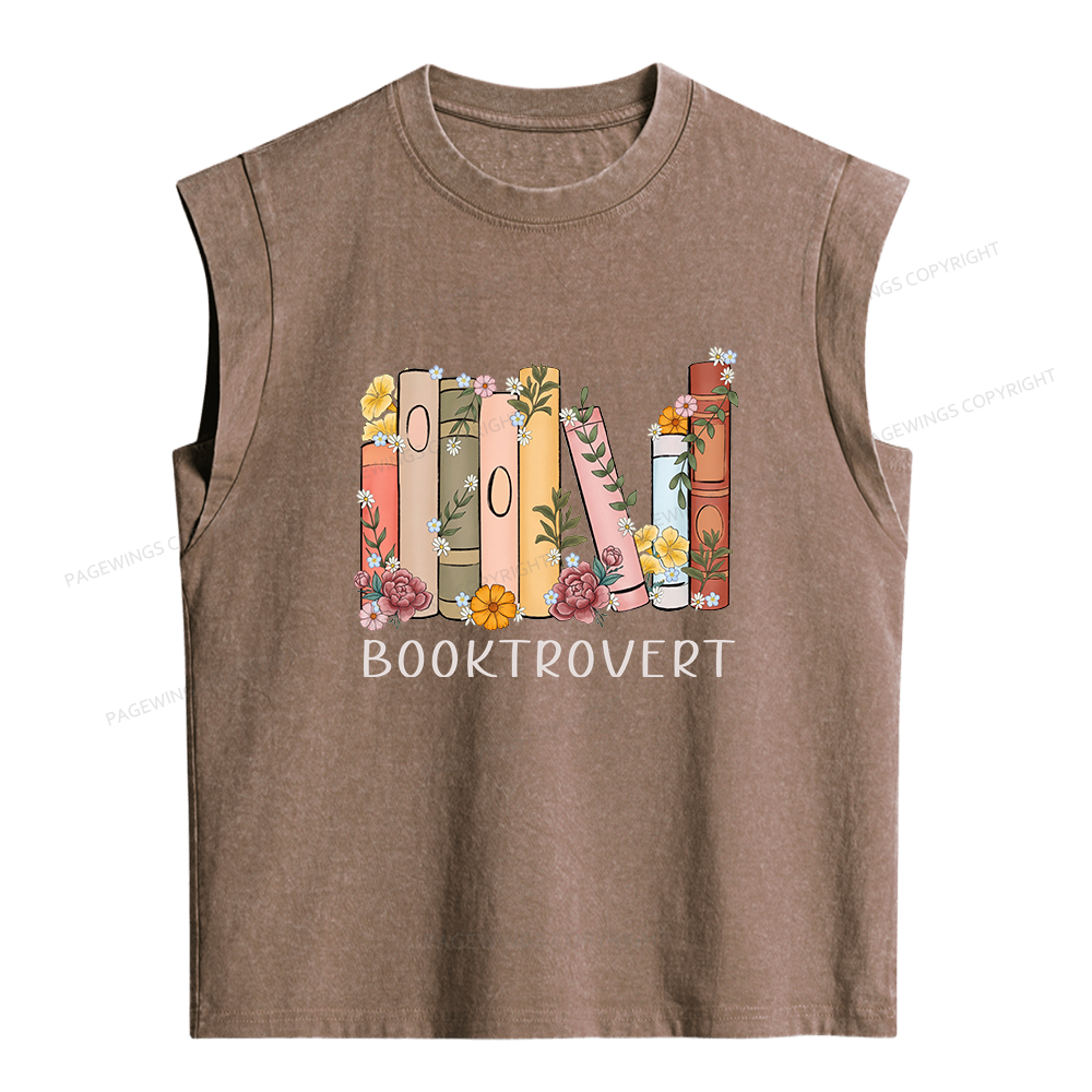 Pagewing Booktrovert Women's Washed Tank Top