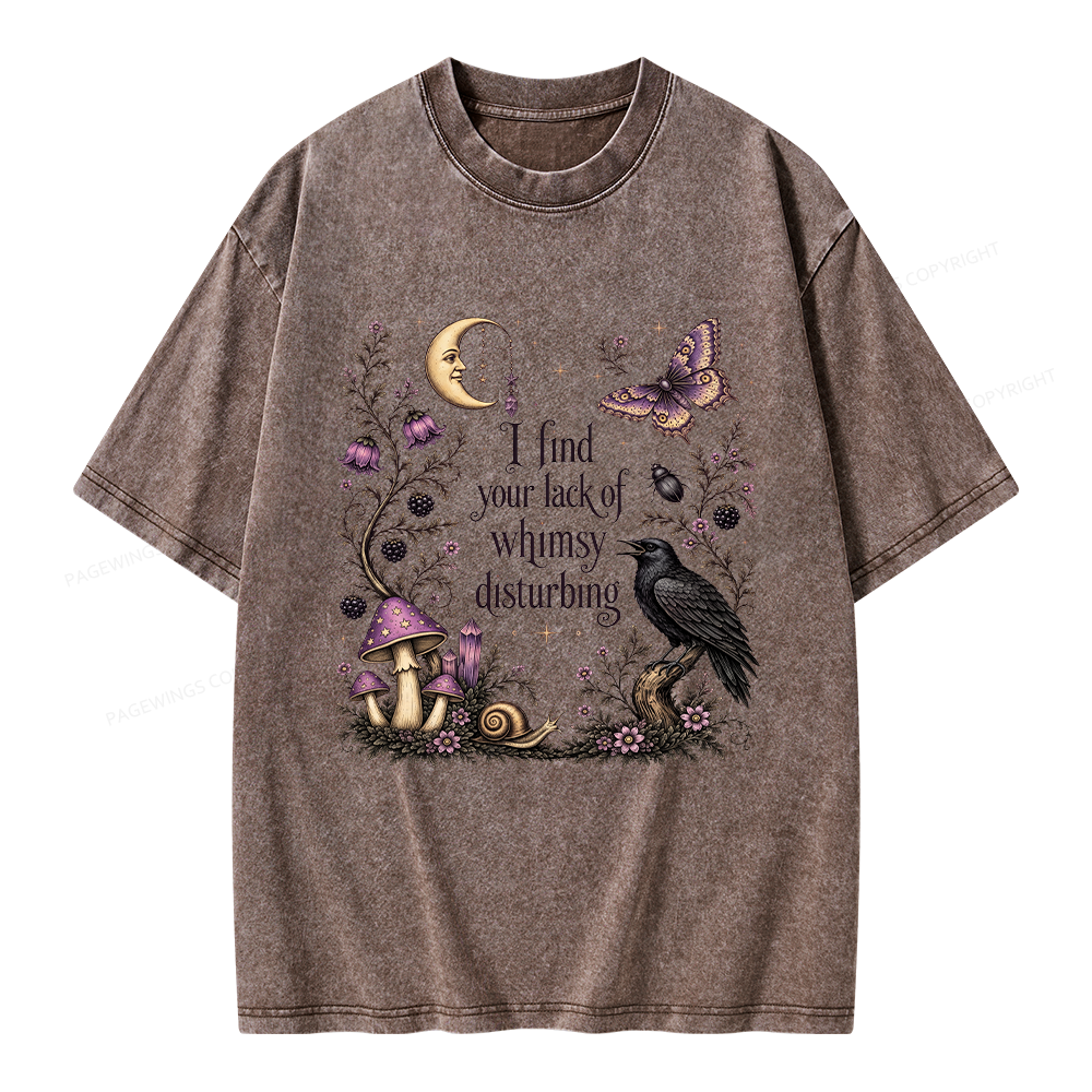 Pagewings Lack of Whimsy Unisex Washed T-shirt