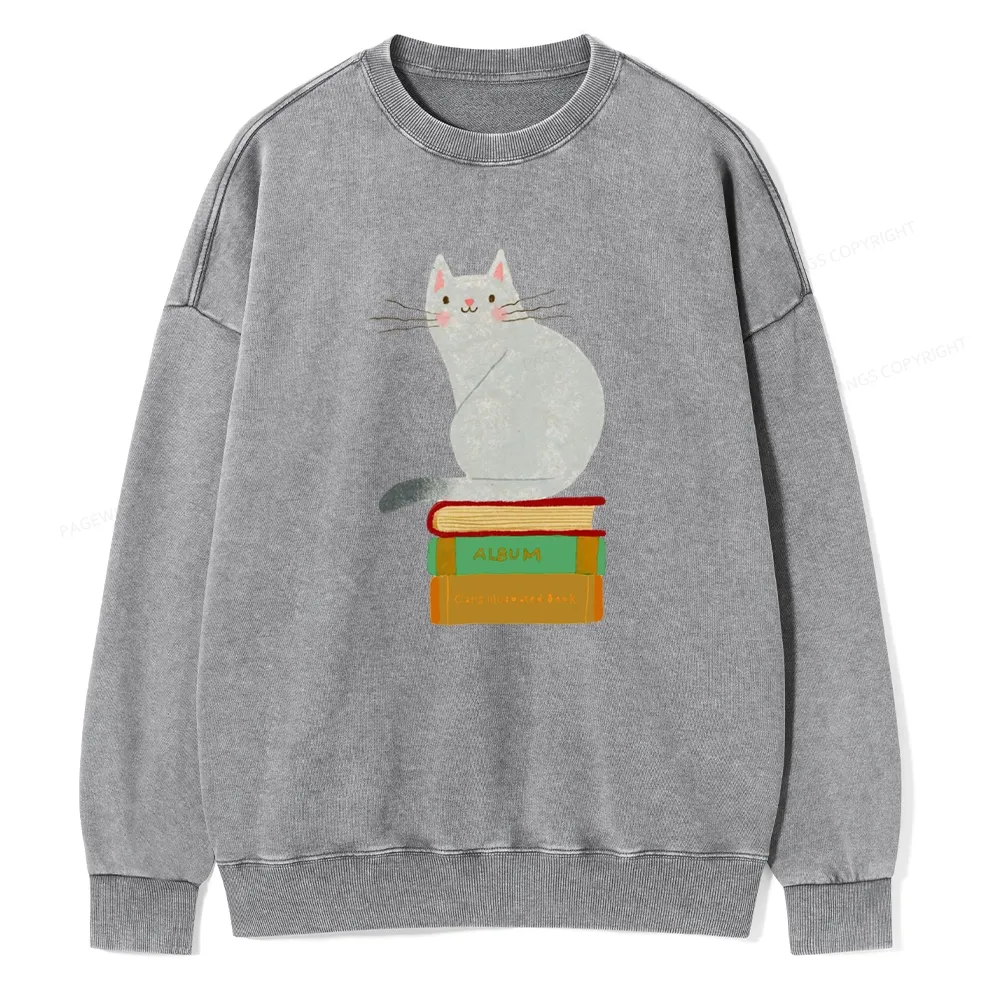 Pagewings Want To Read A Book Right Now Unisex Washed Sweatshirt