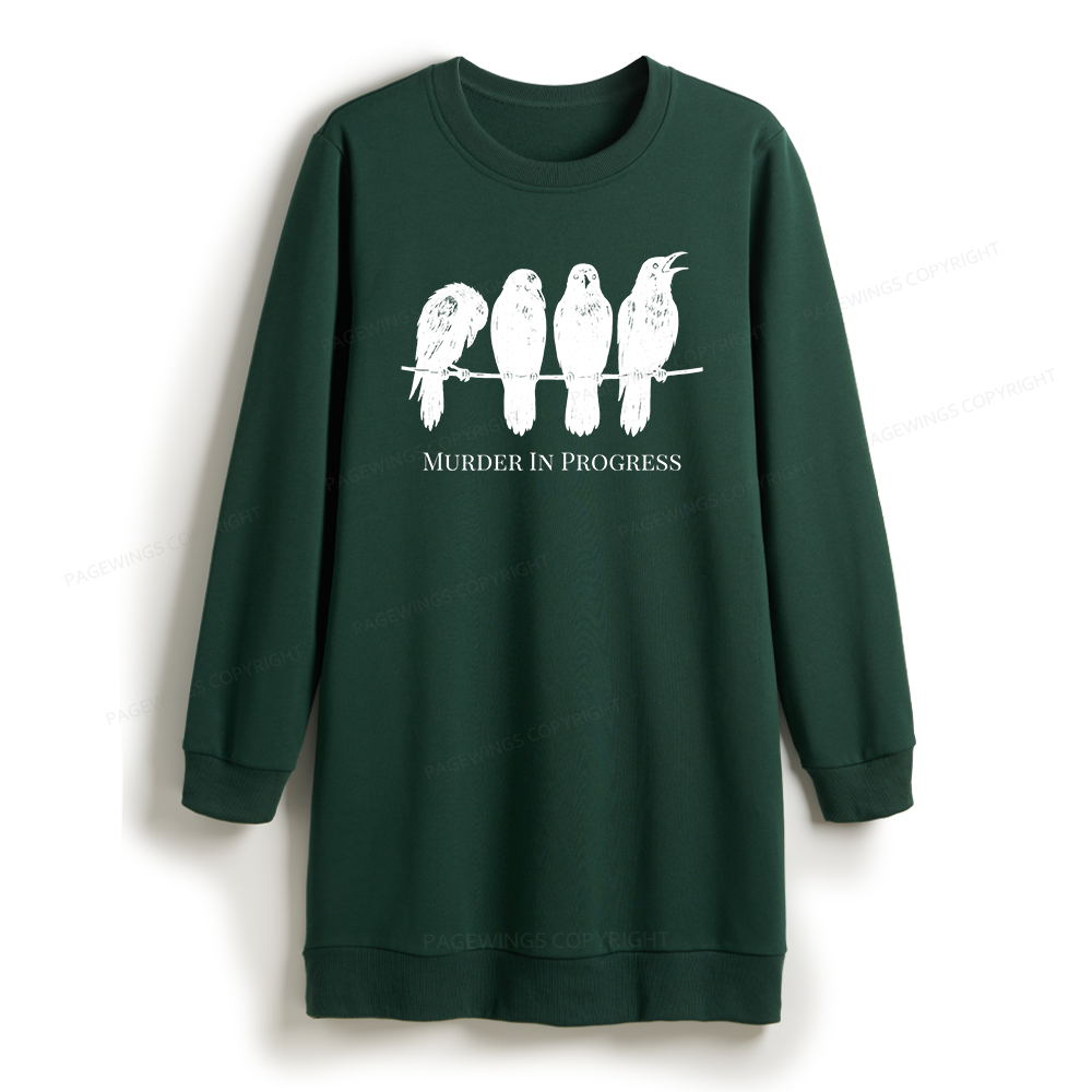Pagewings Murder In Progress Sweatshirt Dress