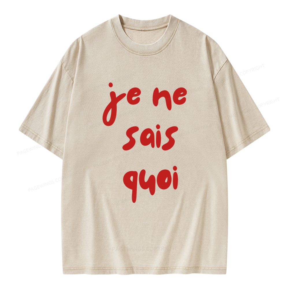 Pagewings Je Ne Sais Quoi Unisex Washed T-shirt