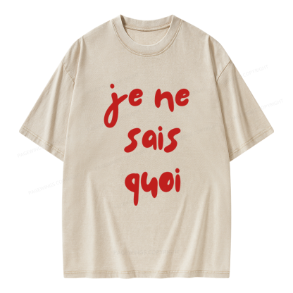 Pagewings Je Ne Sais Quoi Unisex Washed T-shirt