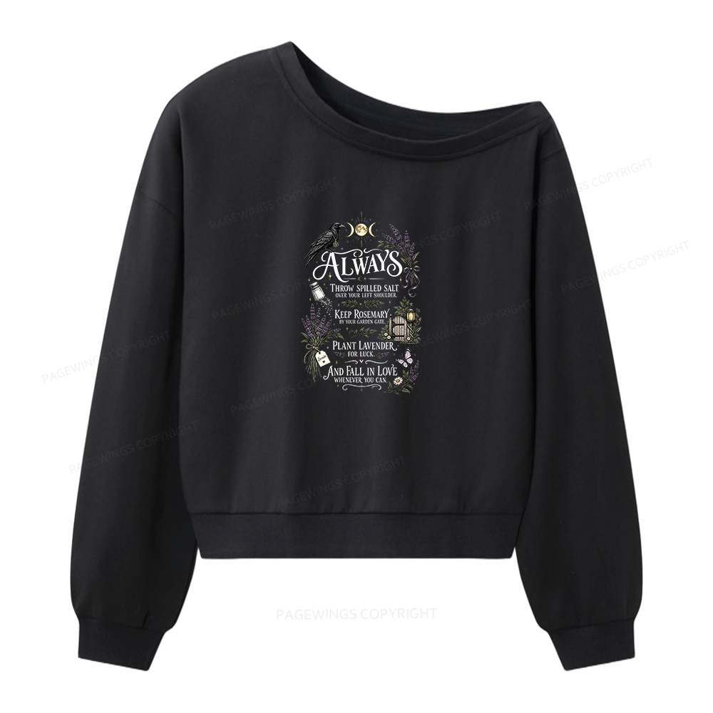 Pagewings Sci Fi Bookish Women Off Shoulder Sweatshirt