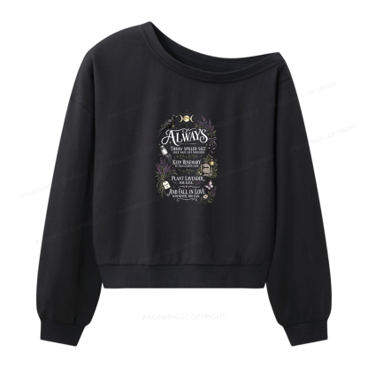 Pagewings Sci Fi Bookish Women Off Shoulder Sweatshirt
