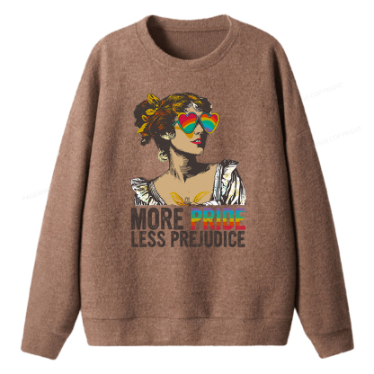 Pagewings More Pride Less Prejudice Unisex Knit Sweatshirt