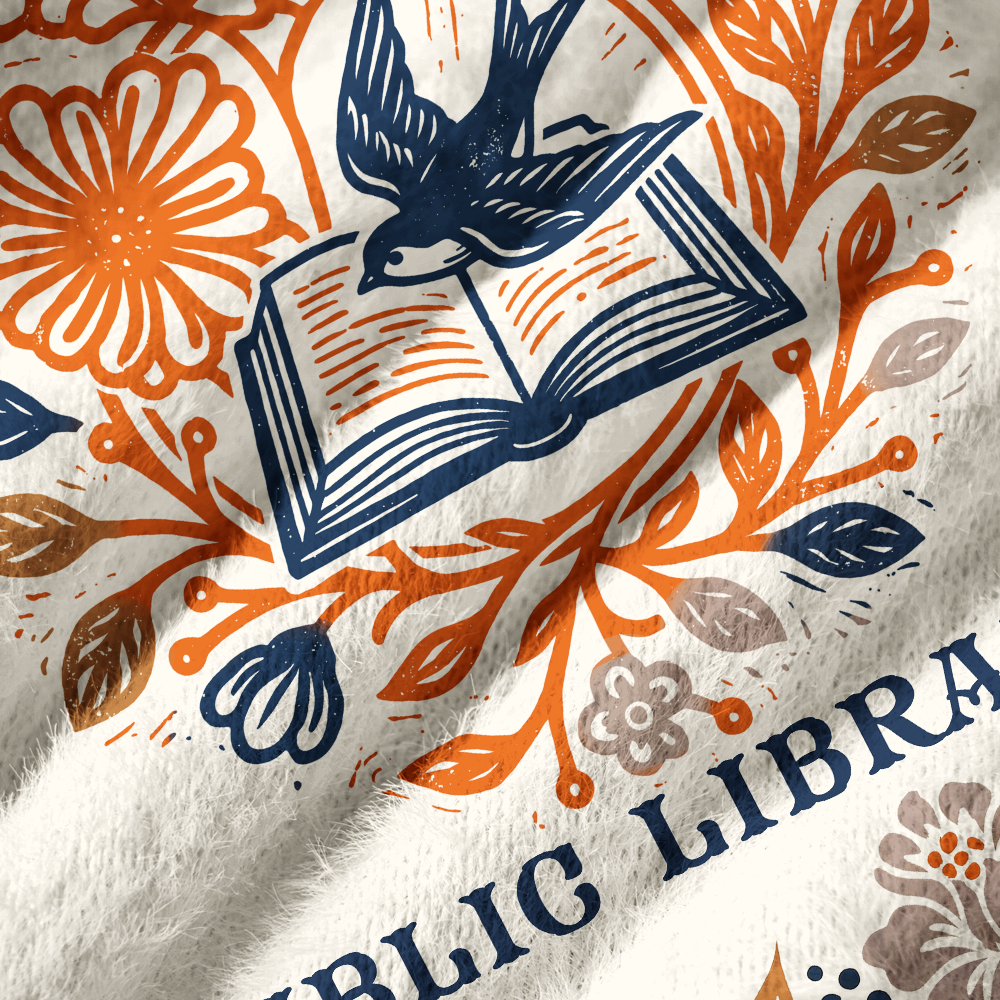 Pagewings Radicalized By Public Libraries Off Shoulder Ugly Knit Sweater