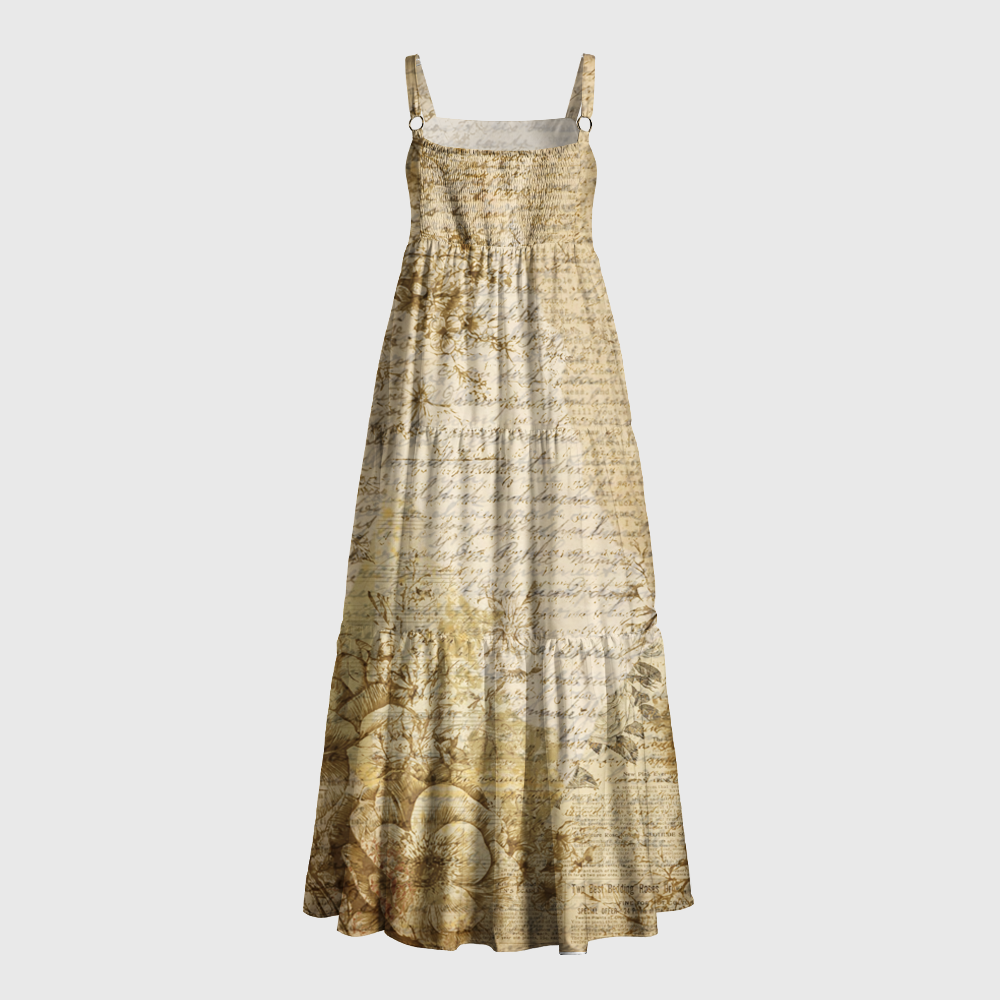 Pagewings Vintage Script Library Maxi Dress