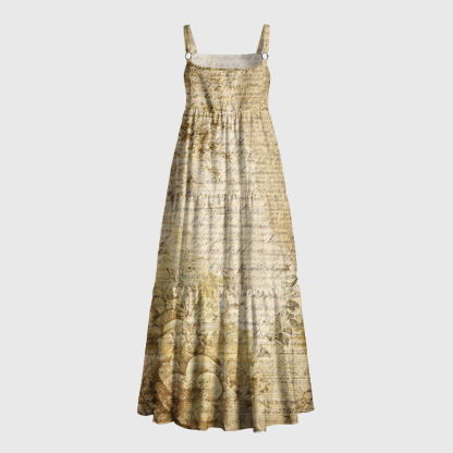 Pagewings Vintage Script Library Maxi Dress