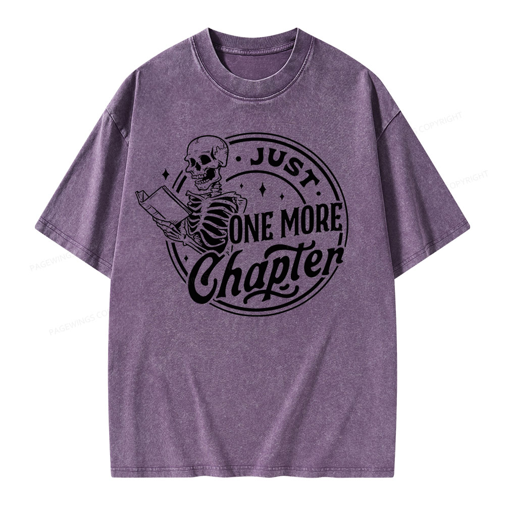 Pagewings Just One More Chapter Unisex Washed T-shirt