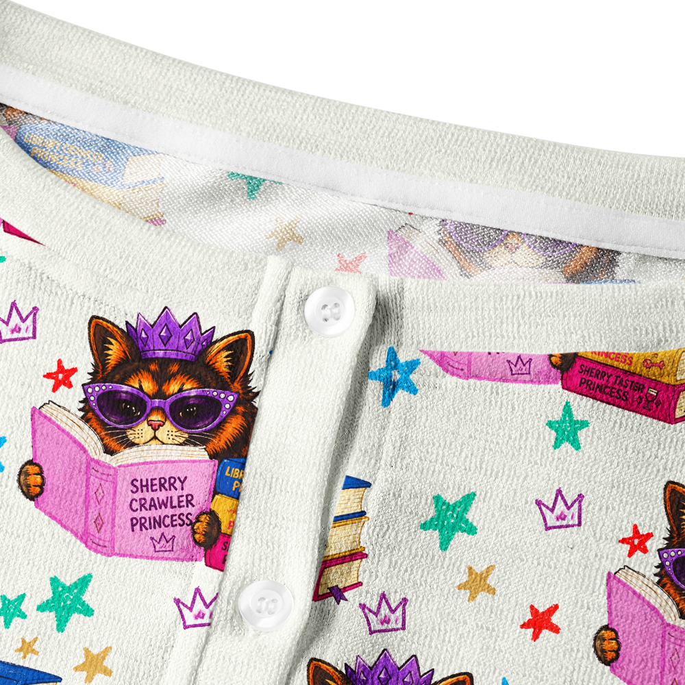 Pagewings Library Crawler Princess Crew Neck Cardigan Sweaters