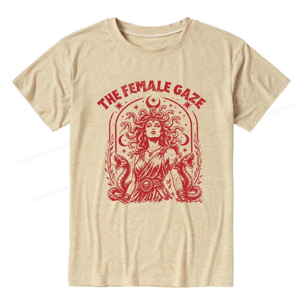 Pagewings Vintage Medusa Feminist Unisex Heather T-Shirt