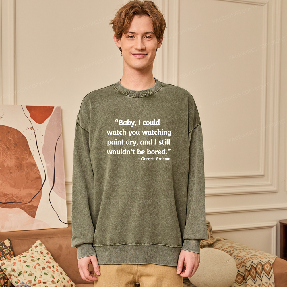 Pagewings Hockey Romance Unisex Washed Sweatshirt