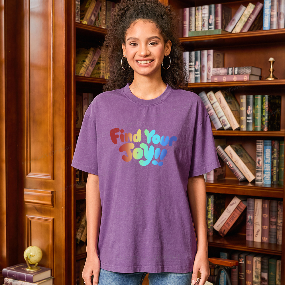 Pagewings Find Your Joy Unisex Washed T-shirt