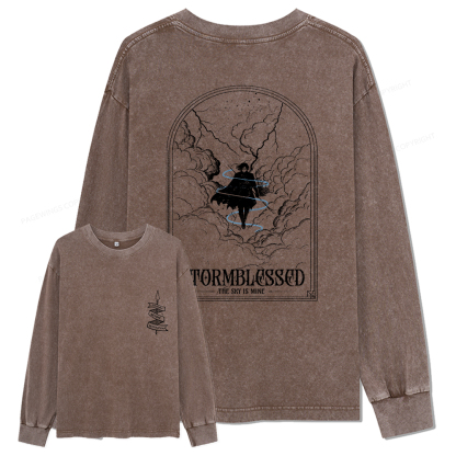 Pagewings Stormblessed Unisex Washed Long Sleeve T-shirt