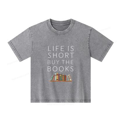 Pagewings Buy The Books Unisex Tee Unisex Kids Washed T-shirt