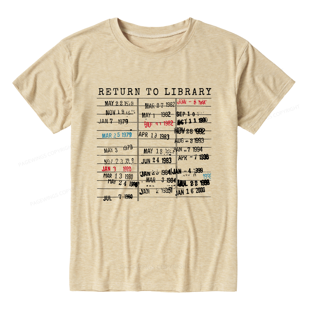 Pagewing Return To Library Unisex Heather T-Shirt
