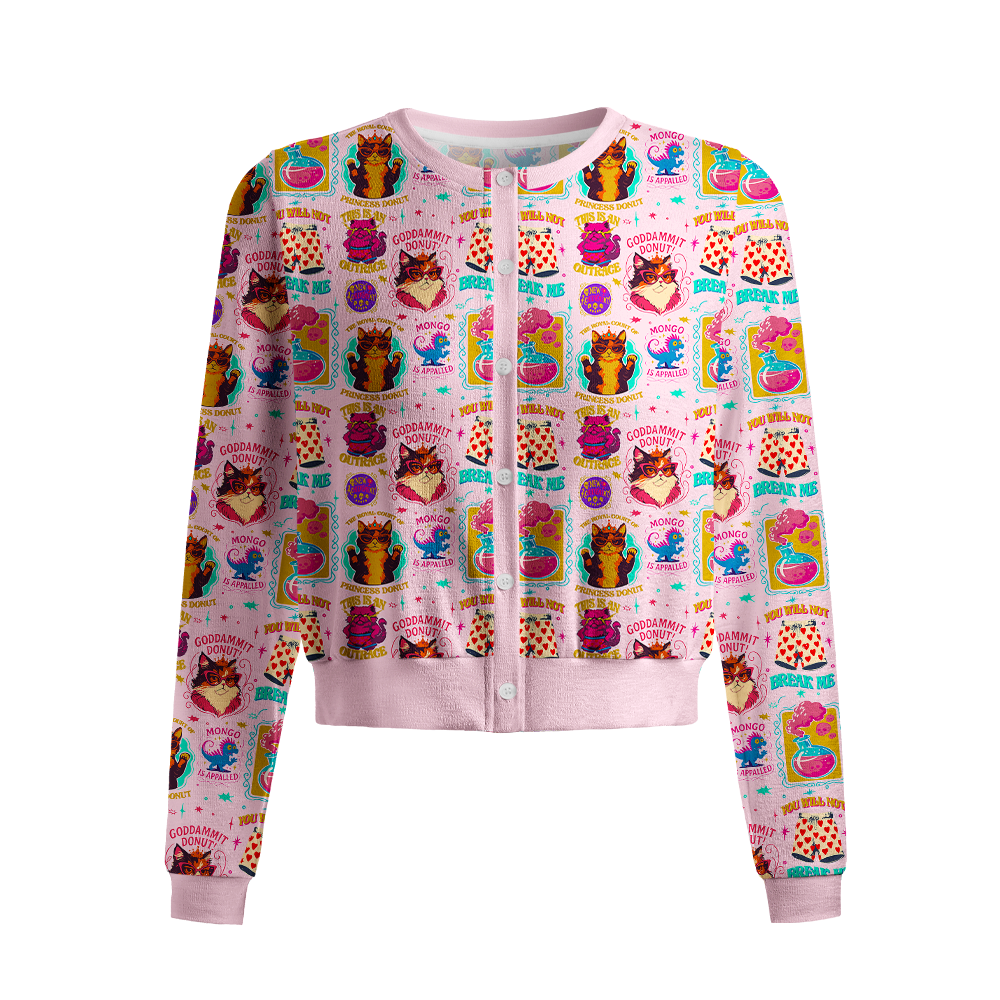 Pagewings Sci Fi Book Lover Crew Neck Cardigan Sweaters