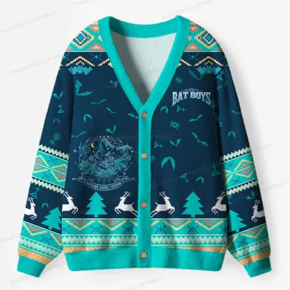 Pagewings Bat Boys Unisex Ugly Cardigan Sweaters