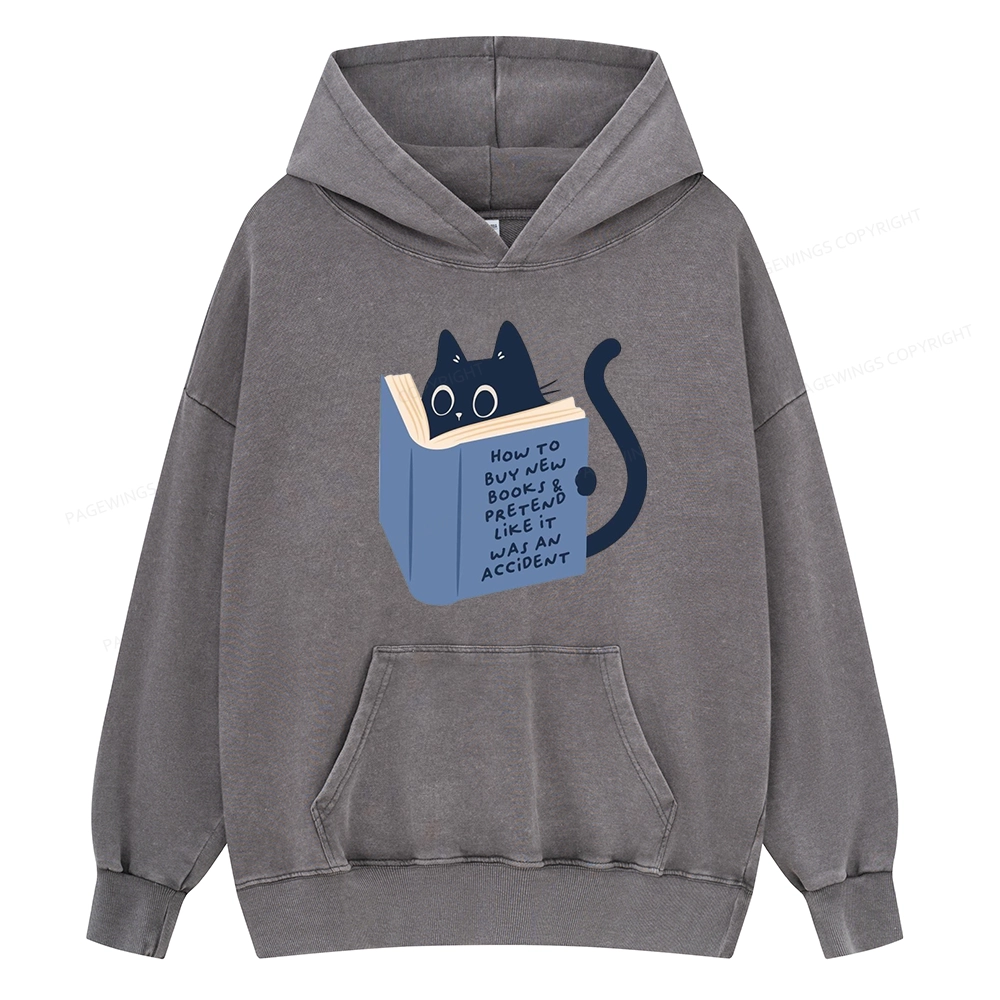 Pagewings How To Buy New Books Unisex Washed Hoodie