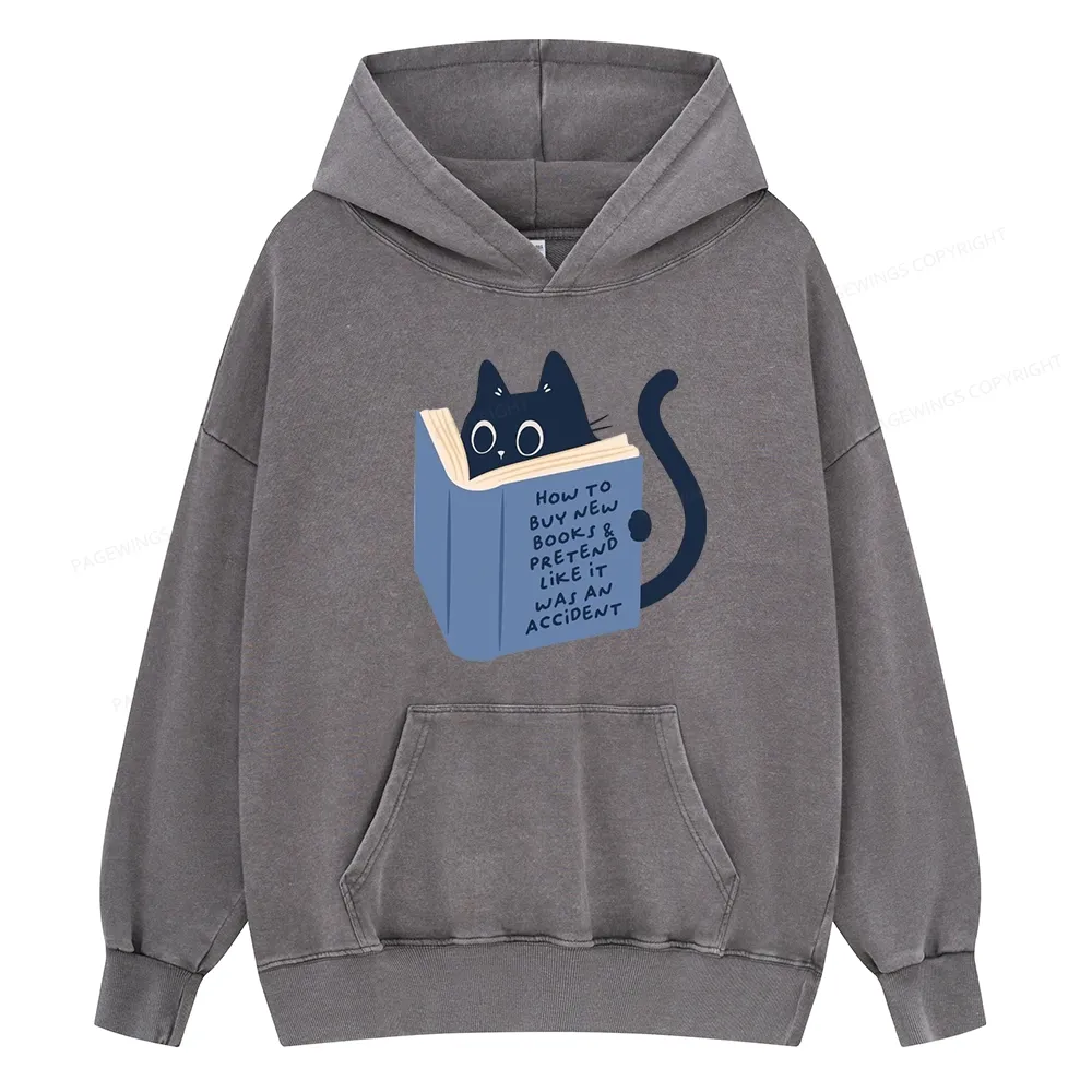Pagewings How To Buy New Books Unisex Washed Hoodie