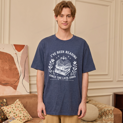 Pagewings I’ve Been Reading Since The Late 1900s Unisex Heather T-Shirt
