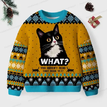 Pagewings You Haven't Read That Book Yet Unisex Ugly Knit Sweatshirt