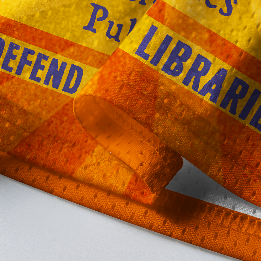 Pagewings  Defend Our Public Libraries Unisex Mesh Jersey