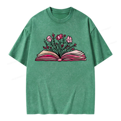 Pagewings Booktrovert Definition Funny Book Lover Png Unisex Washed T-shirt