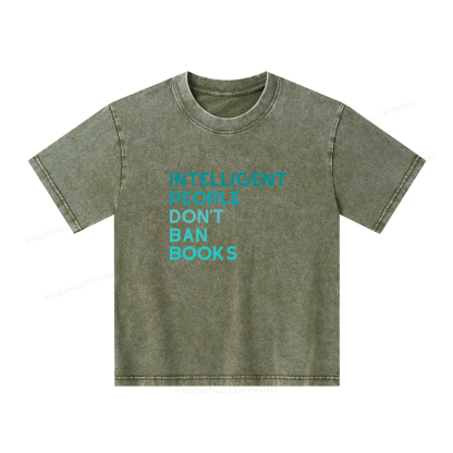 Pagewings Read Banned Books Shirt Unisex Kids Washed T-shirt