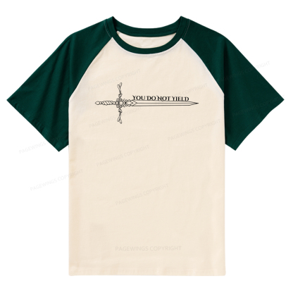Pagewings You Do Not Yield Raglan T-shirt