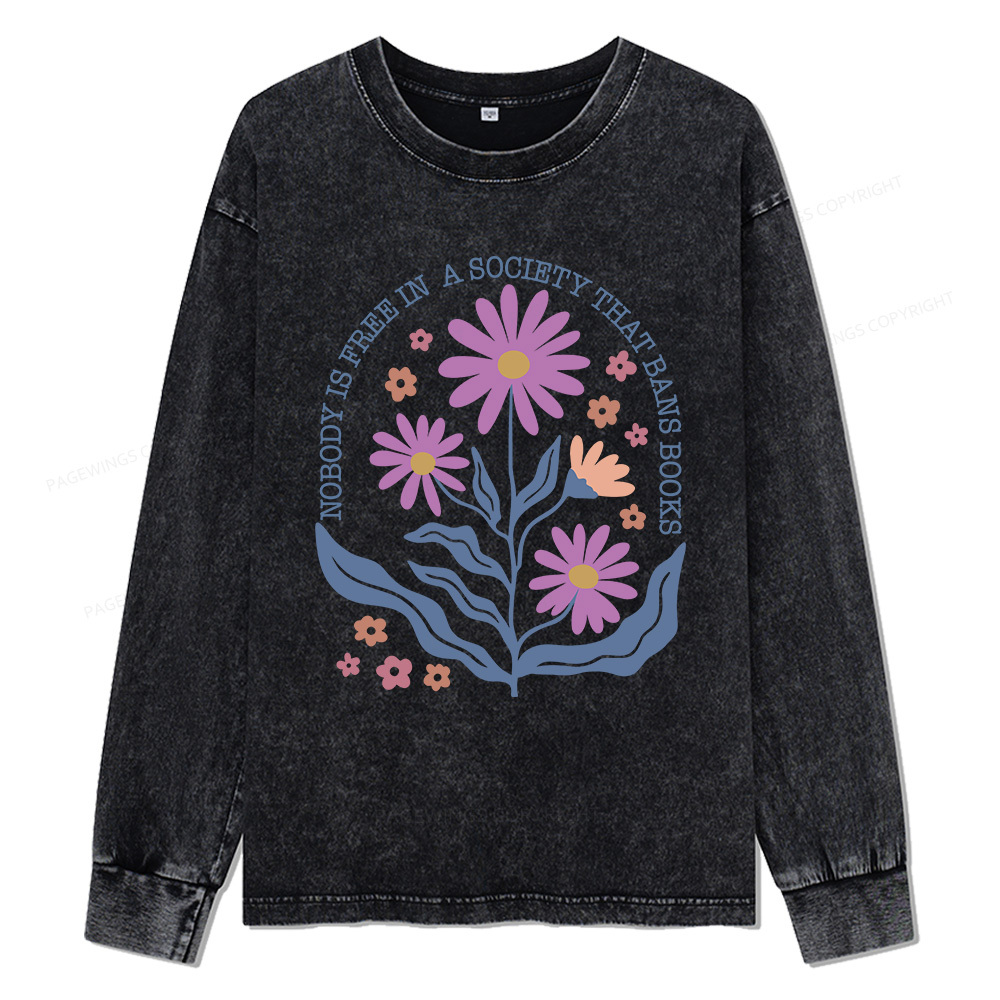 Pagewings Read Banned Books Shirt, Social Justice Gift Unisex Washed L