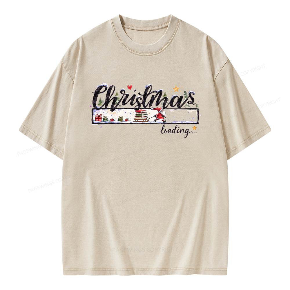 Pagewings Christmas Countdown Unisex Washed T-shirt