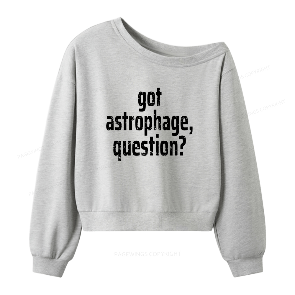 Pagewings Got Astrophage Women Off  Shoulder Sweatshirt