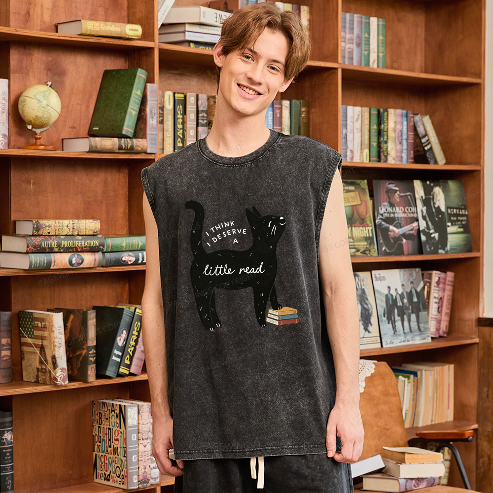 Pagewings Little Read Unisex Washed Tank Top