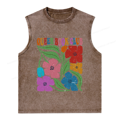 Pagewings Queer Book Club Unisex Washed Tank Top