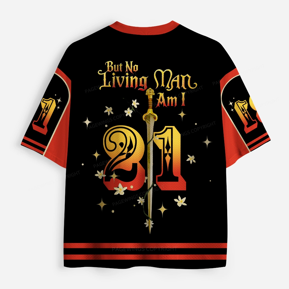 Pagewings But No Living Man Am I Unisex Mesh Jersey