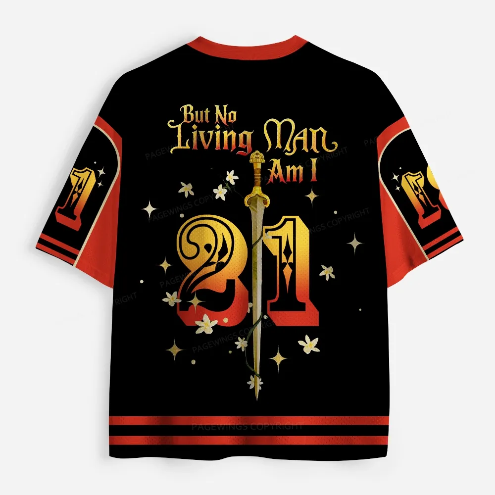 Pagewings But No Living Man Am I Unisex Mesh Jersey