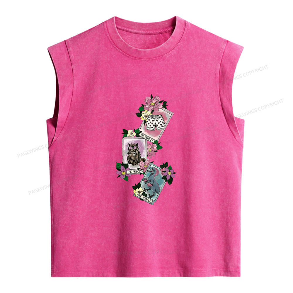 Pagewings Sci Fi Bookish Women's Washed Tank Top