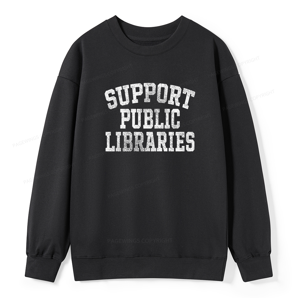 Pagewings Support Public Libraries Unisex Classic Sweatshirt