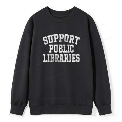 Pagewings Support Public Libraries Unisex Classic Sweatshirt