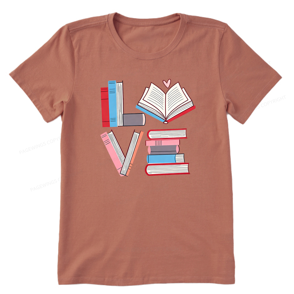 Pagewings Books Lovers Valentines Unisex Classic T-shirt