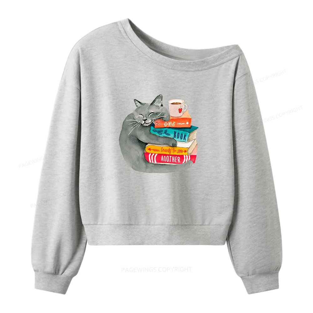 Pagewings Book Lover Women Off Shoulder Sweatshirt