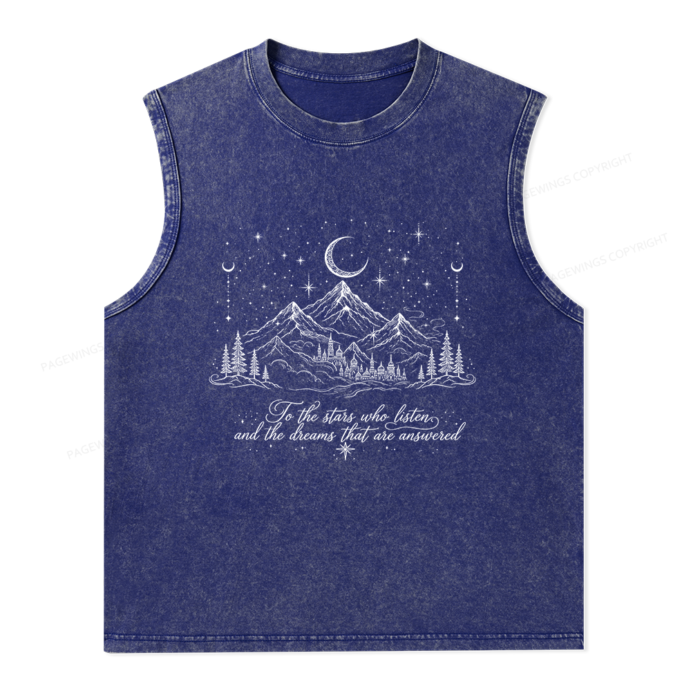 Pagewings Fantasy Bookish Unisex Washed T-shirt Unisex Washed Tank Top
