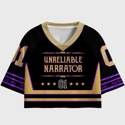 Pagewings Unreliable Narrator Women's Cropped Jersey