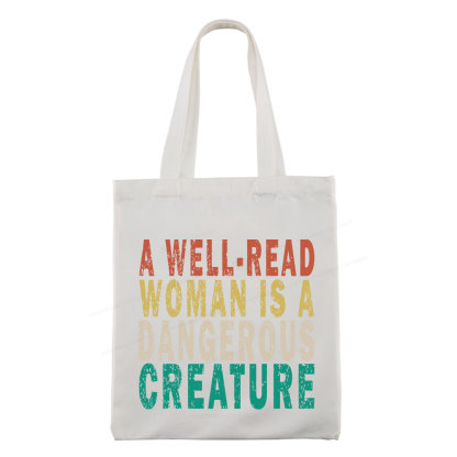 Pagewings A Well-Read Woman Is A Dangerous Creature Tote Bag