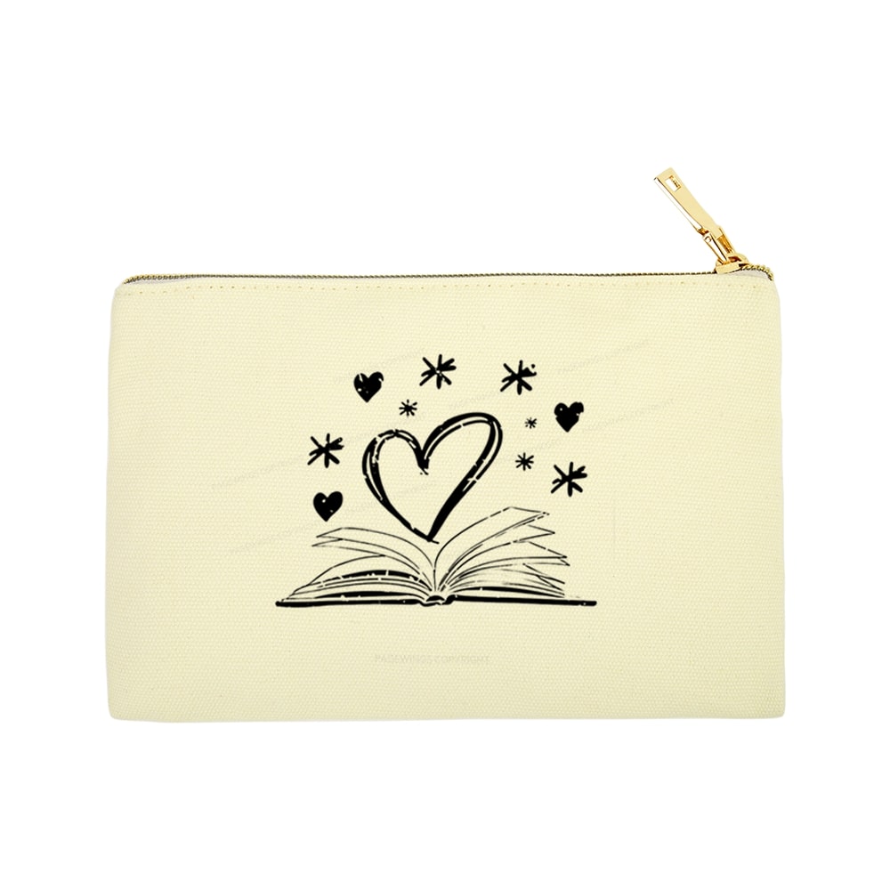 Pagewings Bookworm Librarian Valentines Day Book Pouch